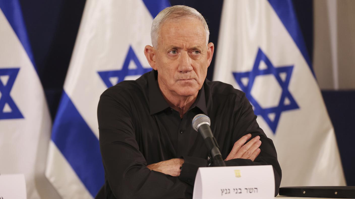 L'ex capo di Stato maggiore e ministro di Gabinetto israeliano Benny Gantz
