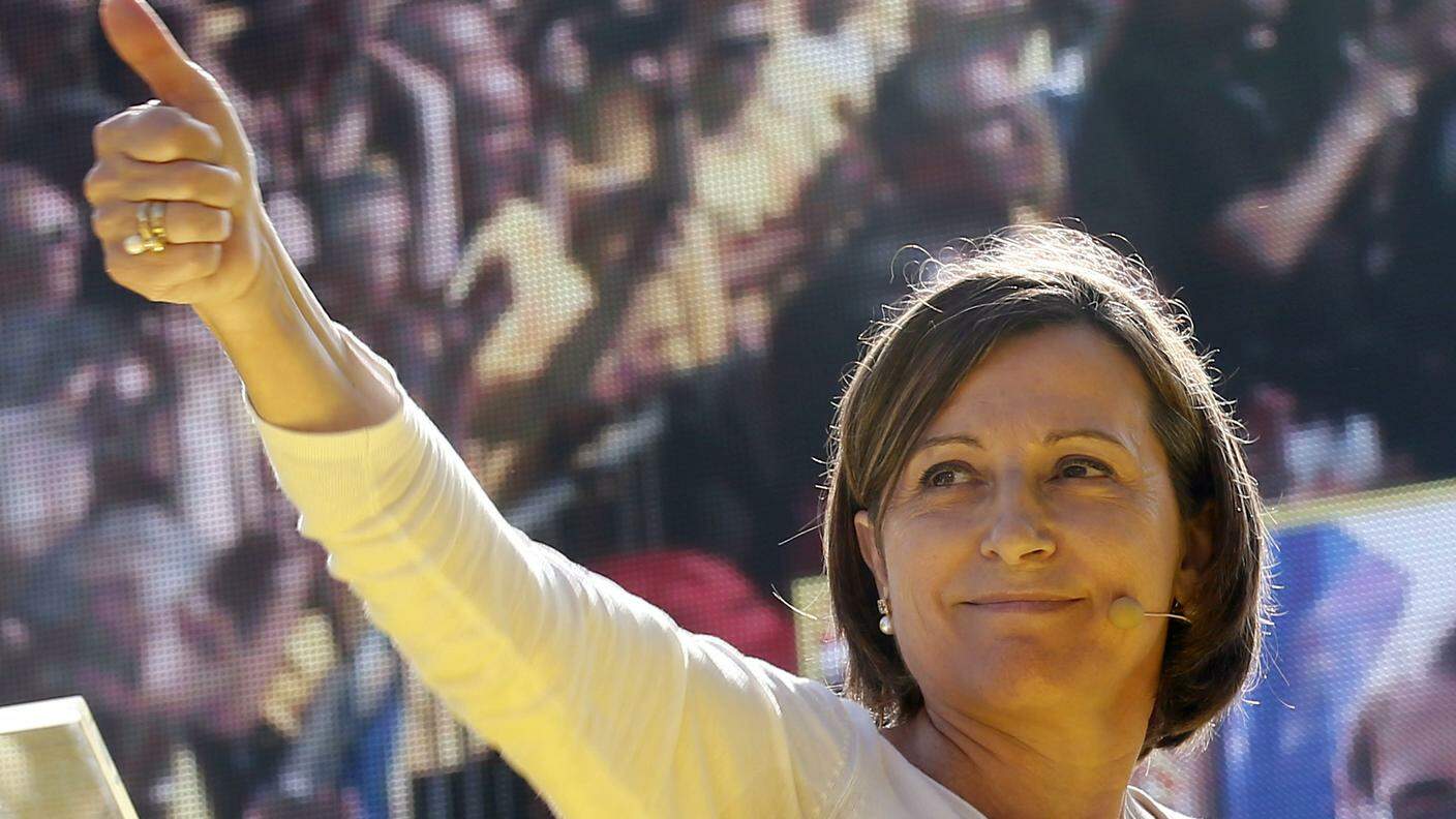 La presidente dell'assemblea parlamentare catalana Carmen Forcadell