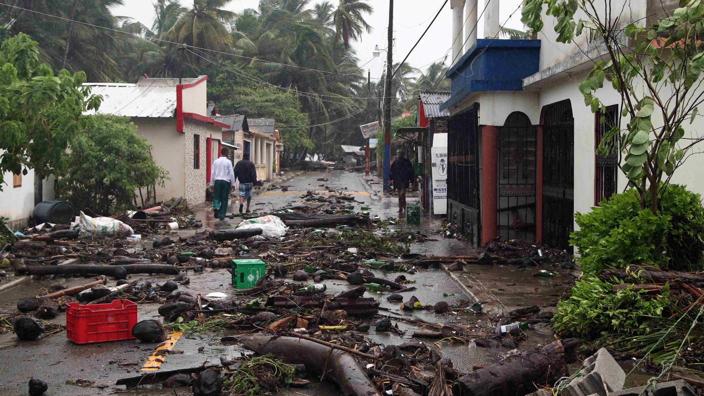 Irma ha causato ovunque danni ingenti, com'è il caso di Nagua (Repubblica Dominicana)