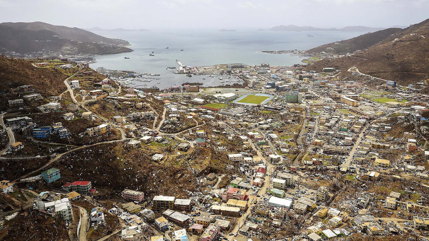 Gli effetti dell'uragano sulle Isole Vergini britanniche