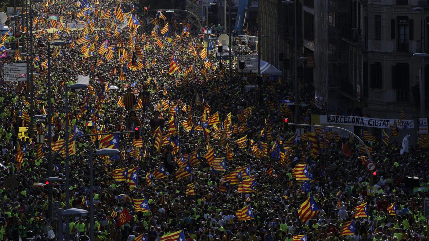 Centinaia di migliaia di persone per le strade di Barcellona lo scorso 11 settembre