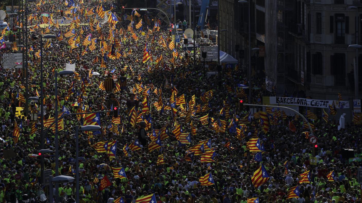 Centinaia di migliaia di persone per le strade di Barcellona lo scorso 11 settembre