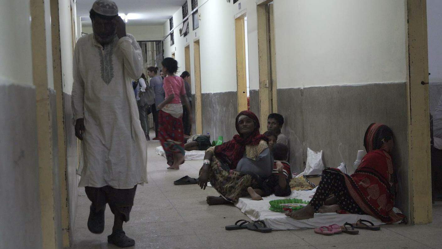 Il reparto di un ospedale dedicato ai rohingya