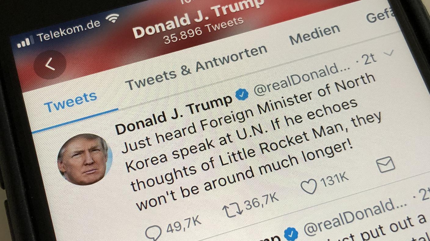 Uno dei tanti tweet del presidente americano Trump