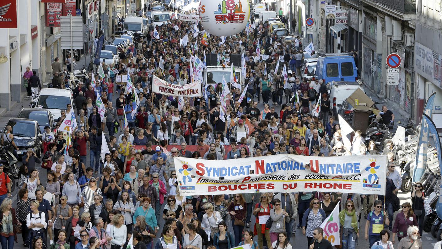 Corteo a Marsiglia