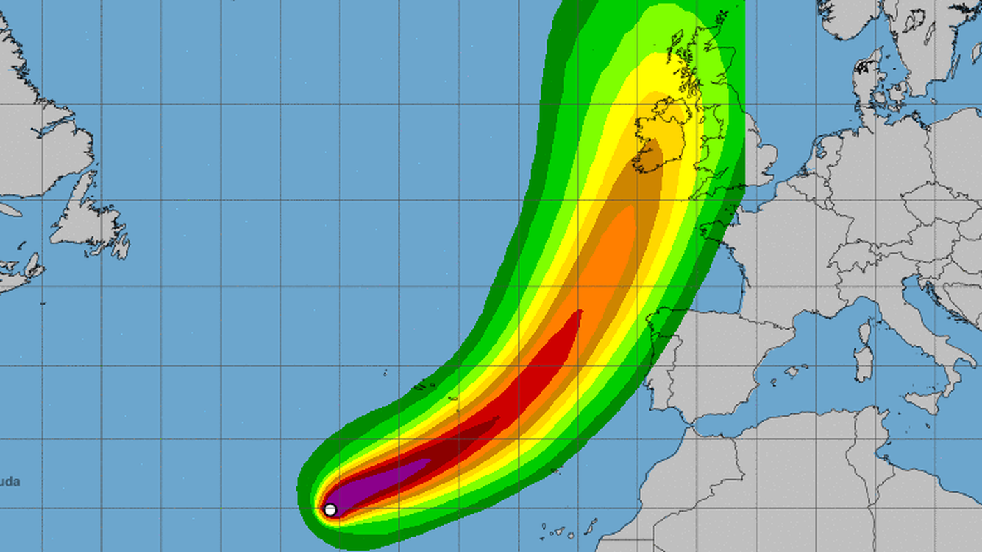 L'uragano Ophelia