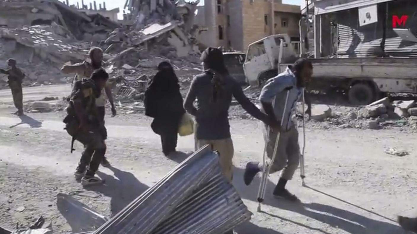Immagine scattata a Raqqa il 13 ottobre 2017