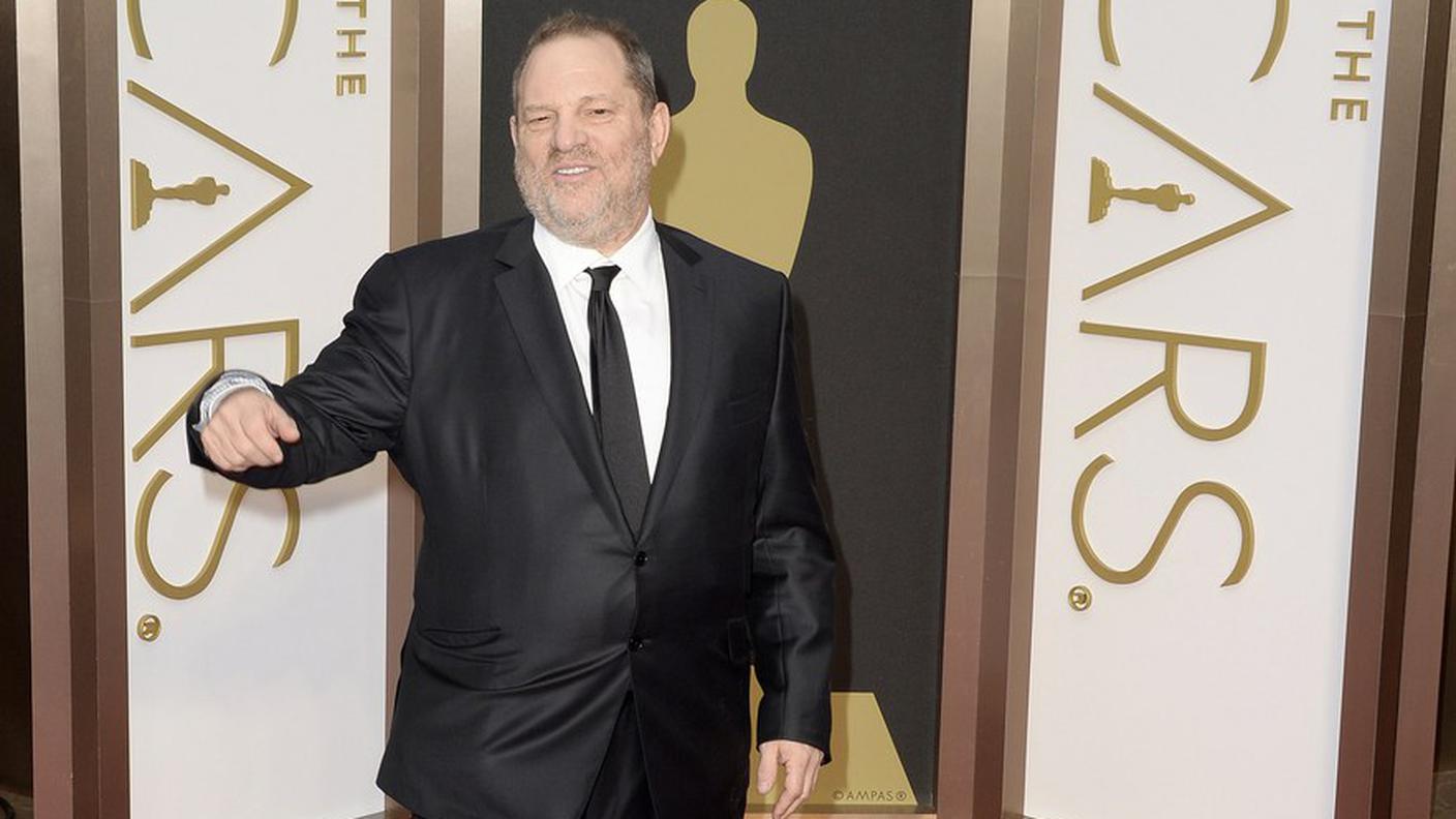 Harvey Weinstein all'arrivo alla cerimonia degli Oscar nel 2014
