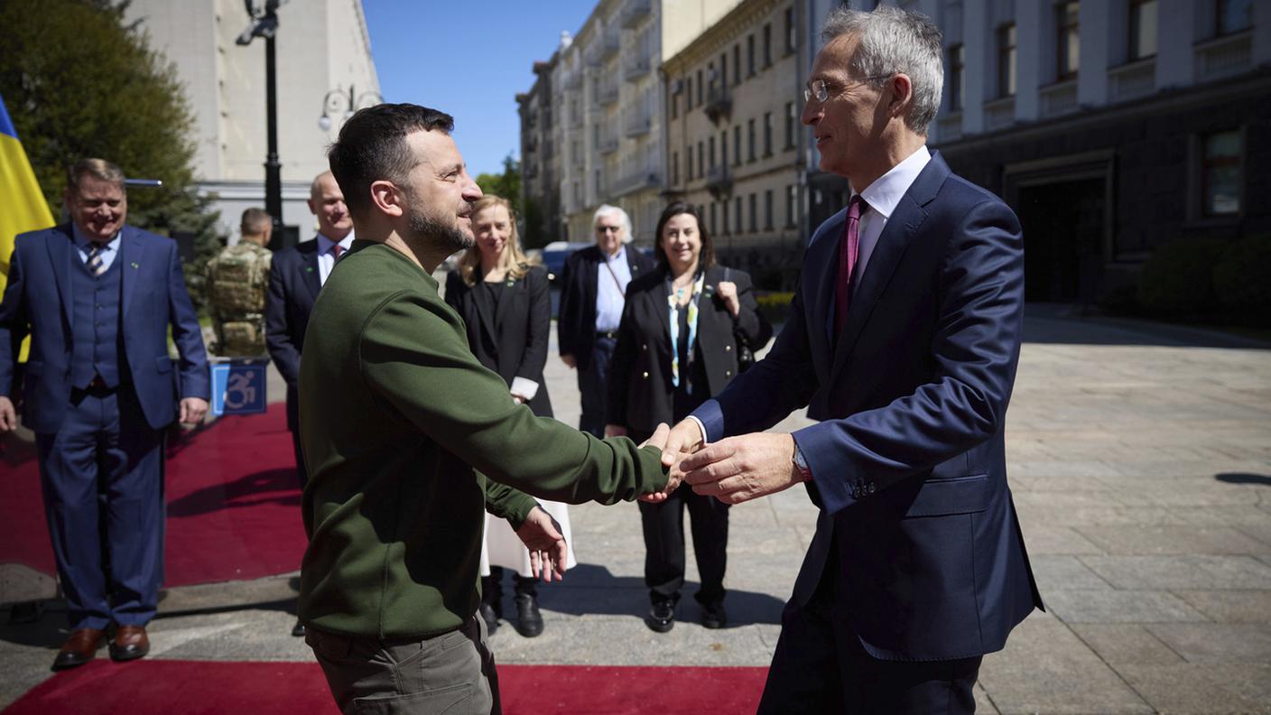 L'incontro a Kiev che ha preceduto la conferenza stampa