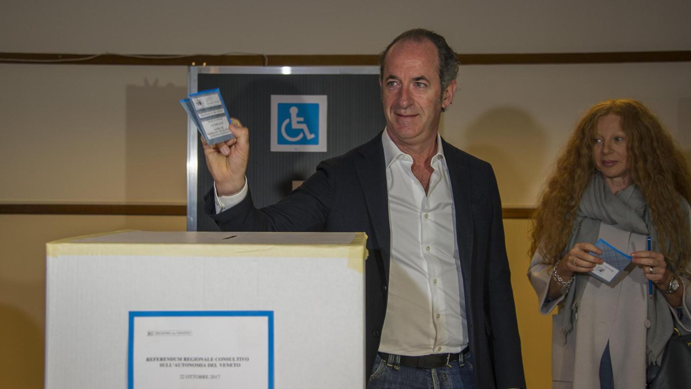 Voto plebiscitario in Veneto per il Governatore Zaia