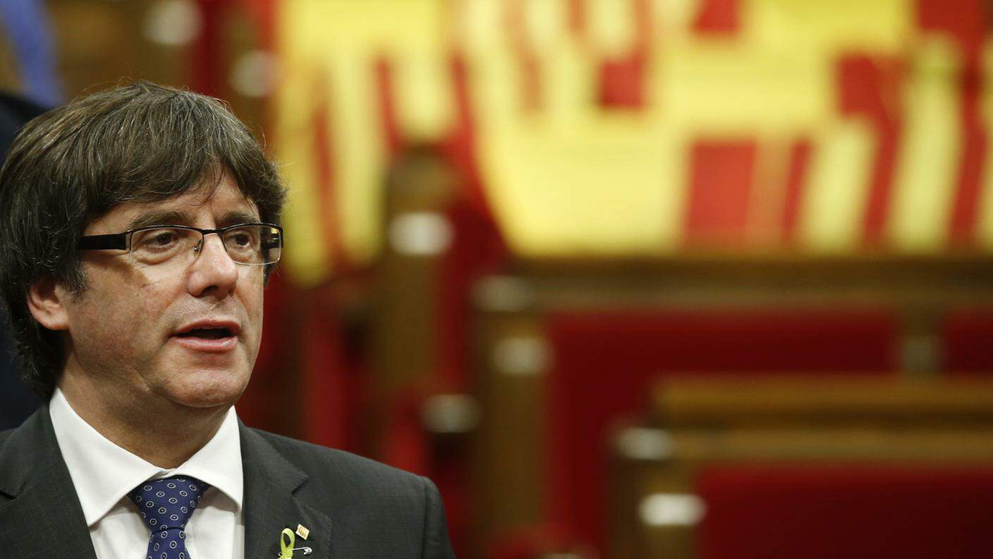 Carles Puigdemont, presidente catalano destituito da Madrid