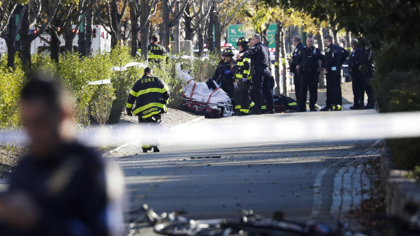 La scena dell'attacco a Manhattan