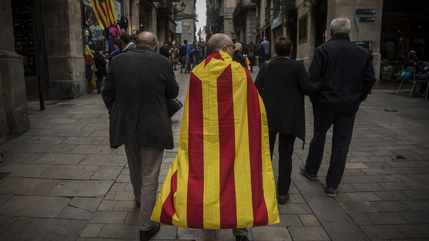 Un'immagine scattata mercoledì a Barcellona