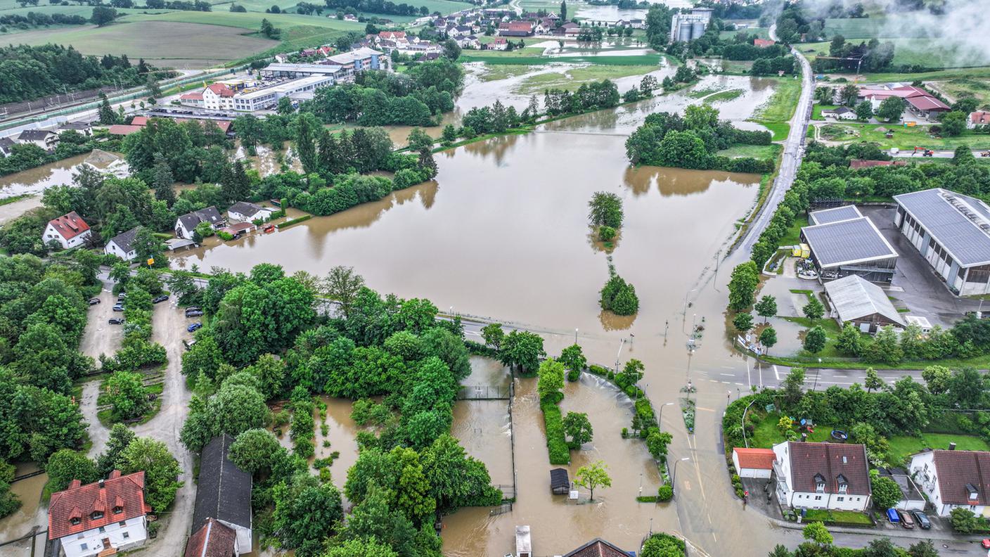 Piove ininterrottamente da due giorni nel sud della Germania