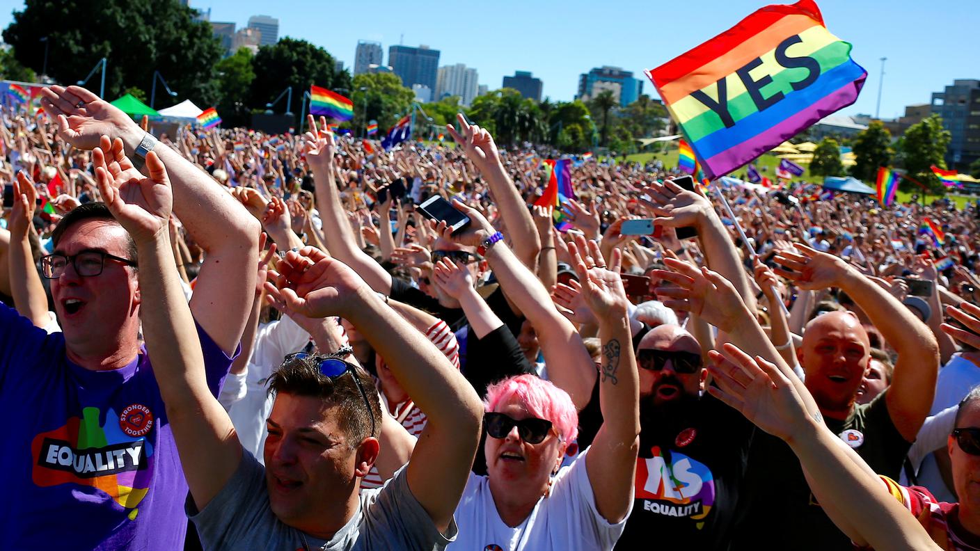 I favorevoli all'iniziativa festeggiano il risultato a Sydney