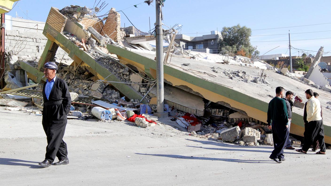 Un edificio devastato dal terremoto 