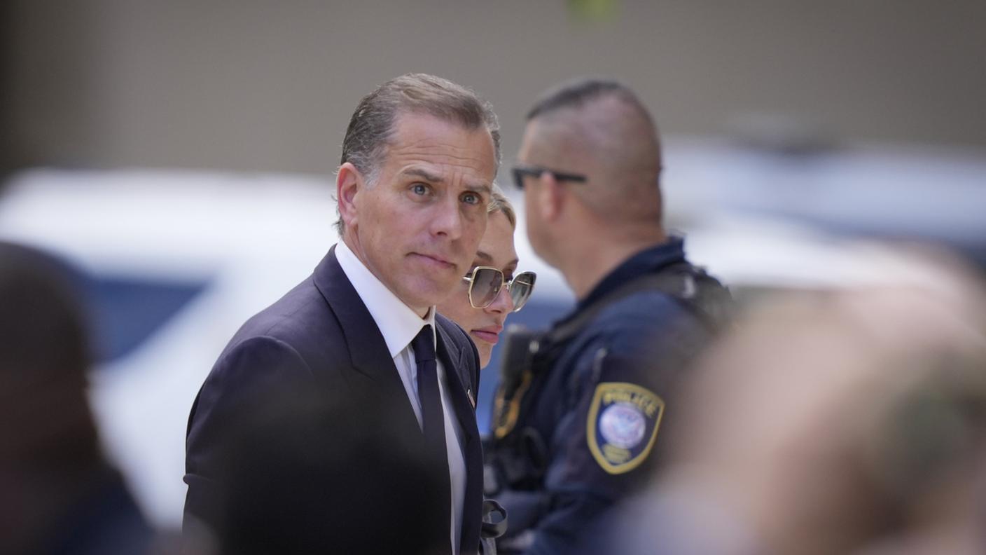 L'arrivo di Hunter Biden alla Corte federale