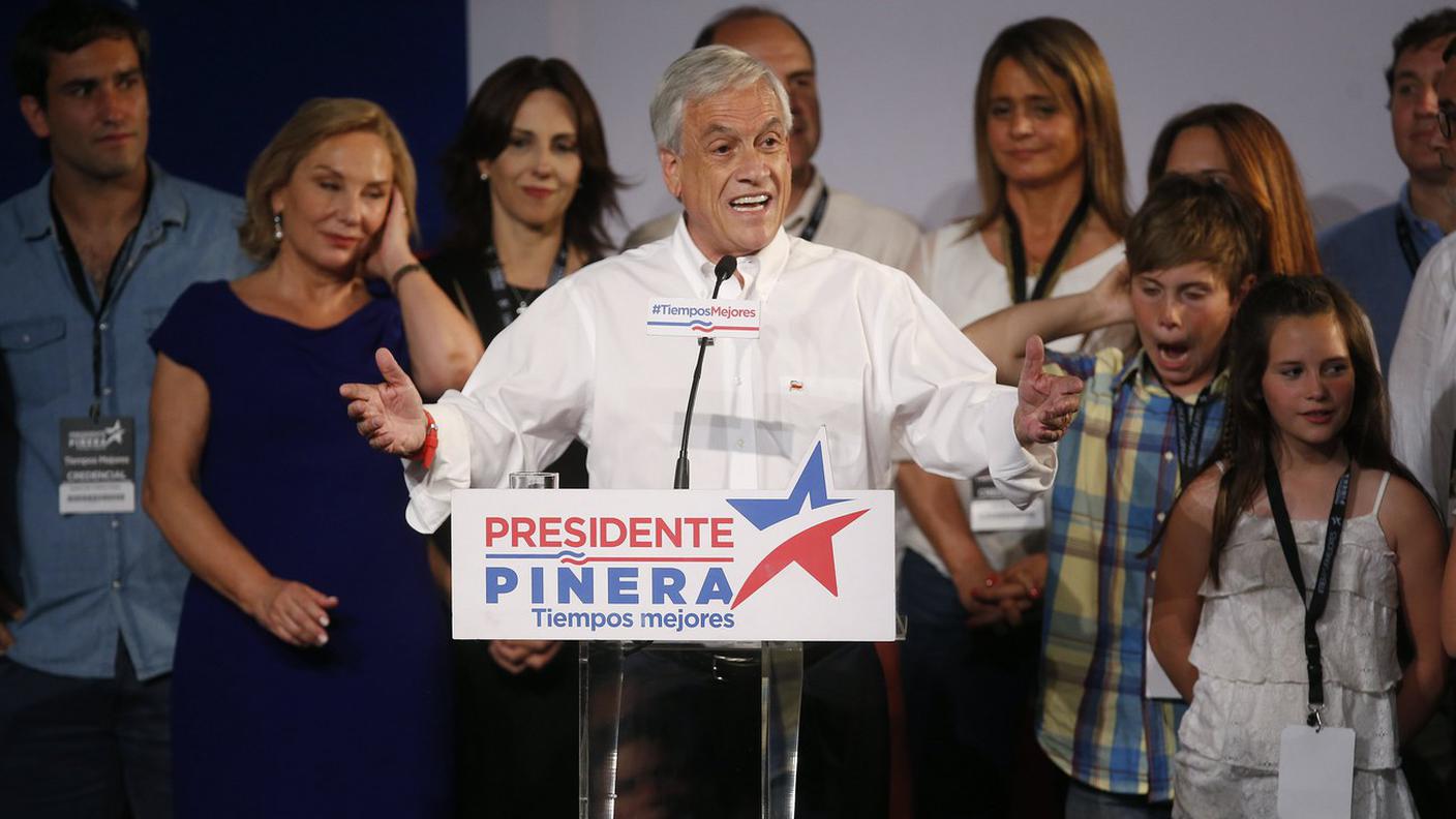 L'ex presidente conservatore cileno (tra il 2010 e il 2014) Sebastian Pinera