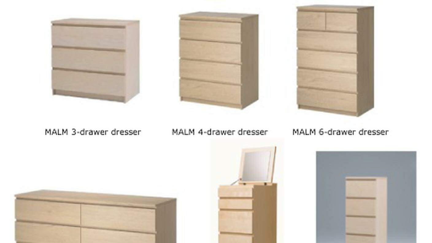 Le cassettiere Malm richiamate da Ikea