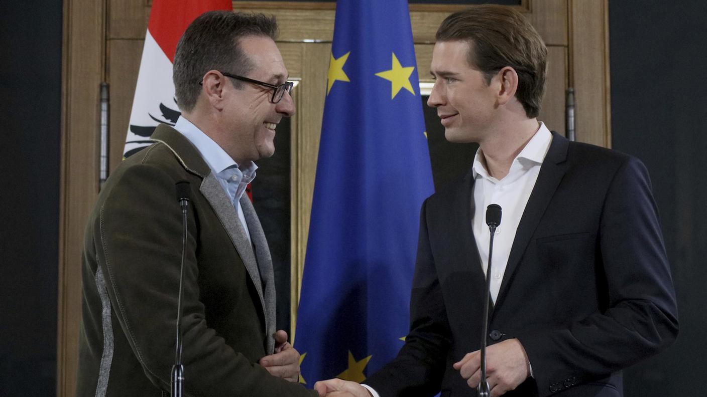 Heinz Christian Strache e Sebastian Kurz