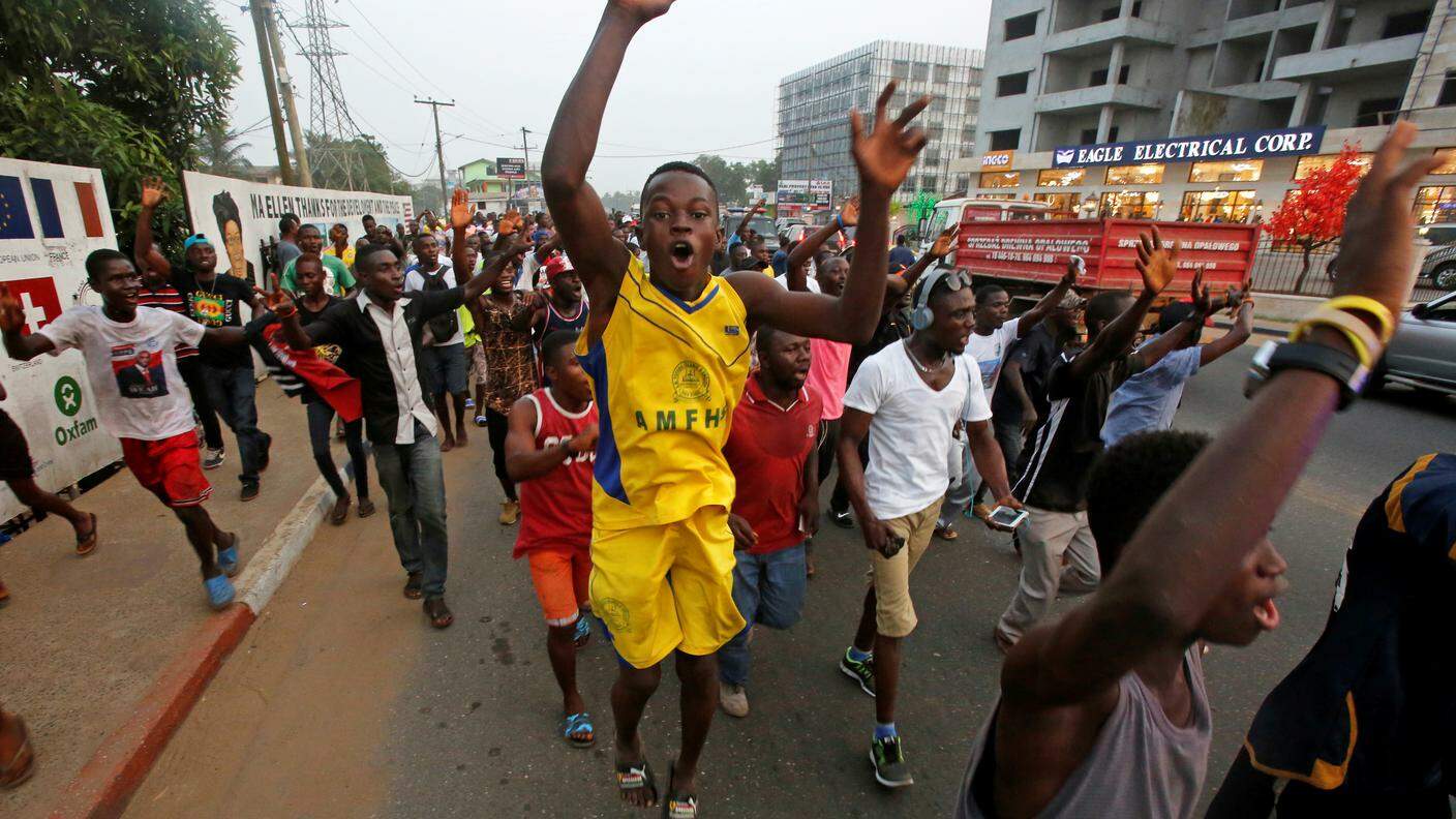 Scene di giubilo a Monrovia per la vittoria di Weah