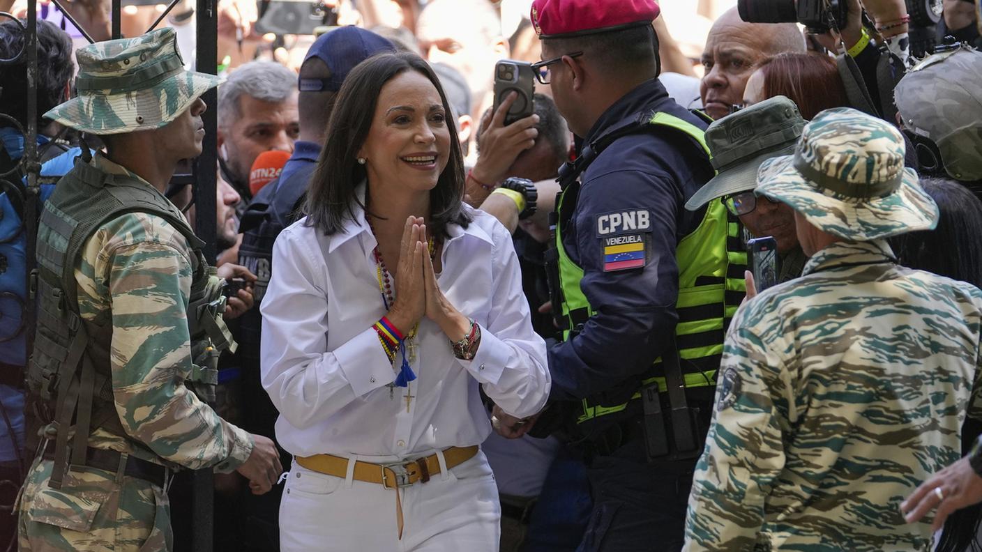 La leader dell’opposizione venezuelana, Maria Corina Machado