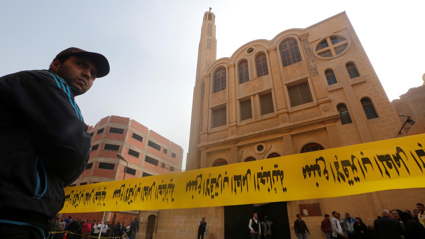 La chiesa dopo l'attacco