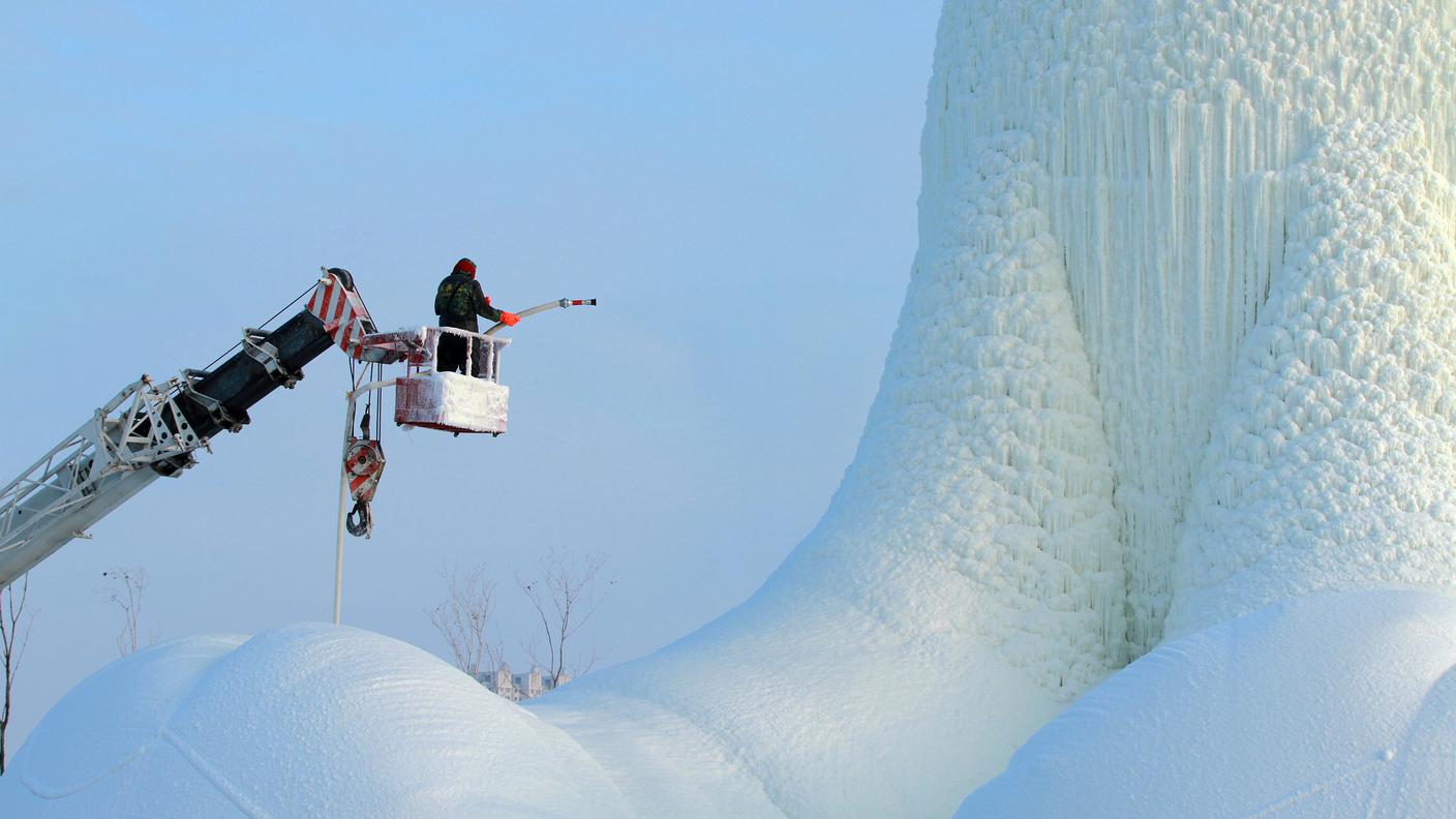 Un'immagine scattata lo scorso 3 gennaio a Harbin