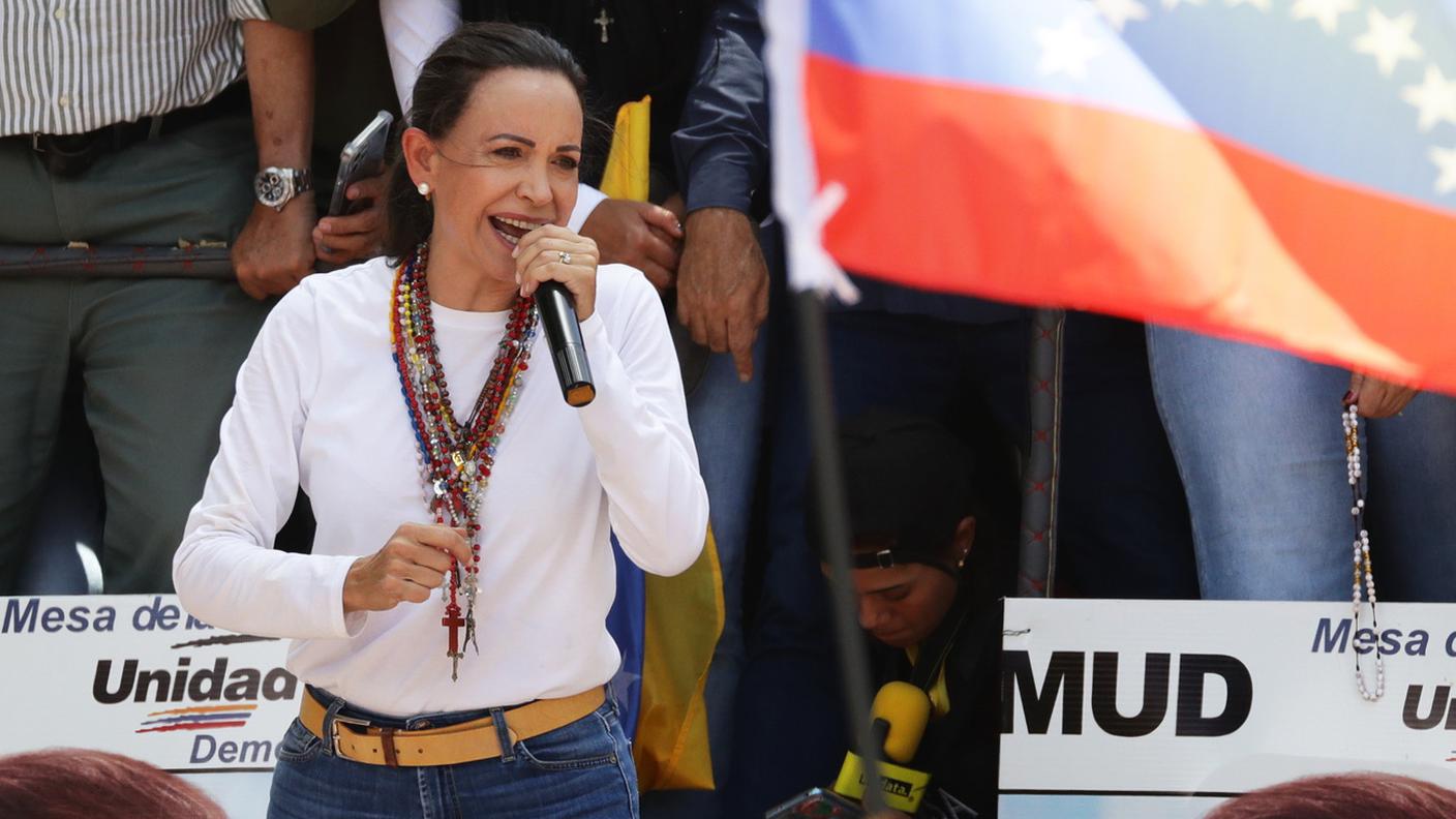 La leader dell'opposizione venezuelana Maria Corina Machado