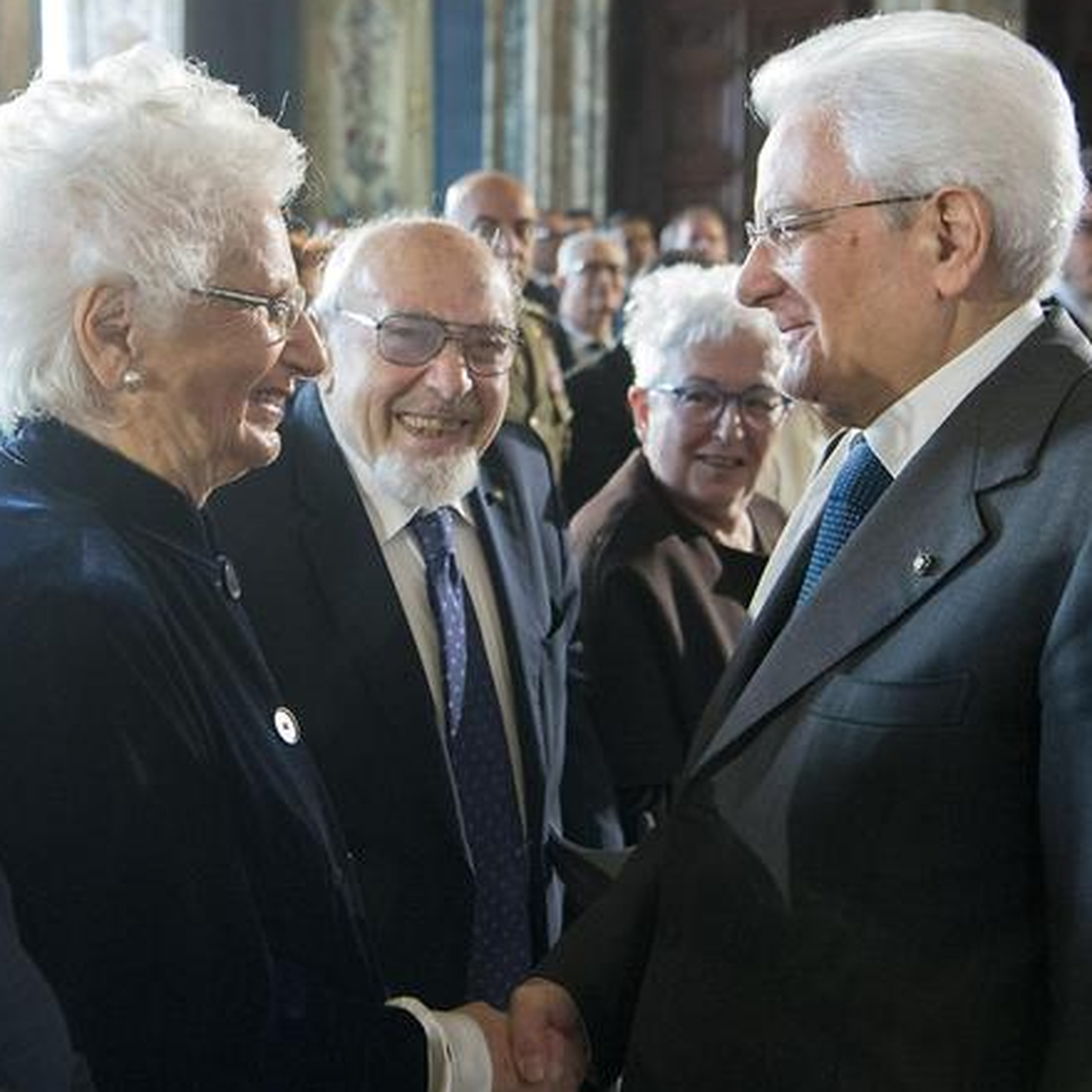 Il presidente Mattarella con la neosenatrice Liliana Segre, 87 anni, sopravvissuta ad Auschwitz