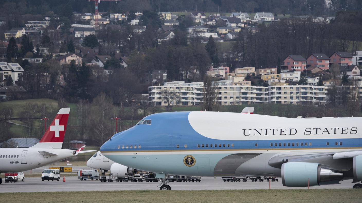 L'aereo presidenziale negli scorsi giorni era a Kloten