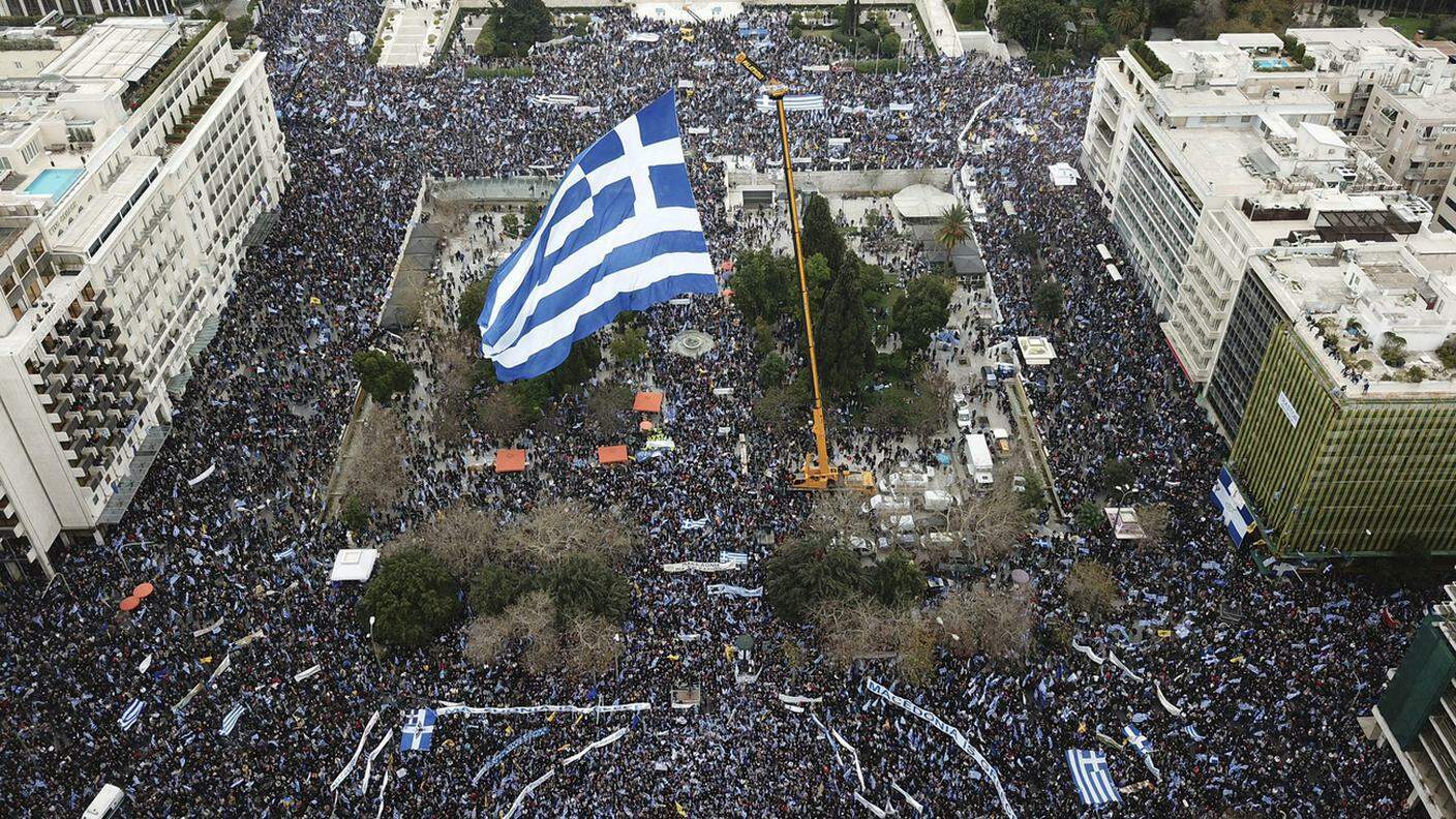I dimostranti ad Atene
