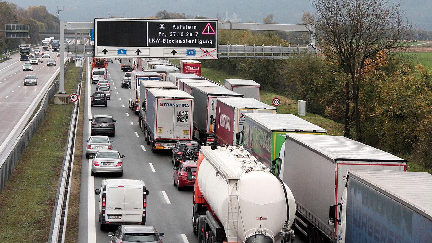 L'asse del Brennero deve sopportare oltre 2 milioni di camion, più del doppio del San Gottardo