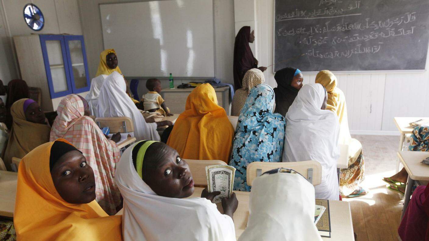 Lezione in una scuola di Maiduguri in Nigeria