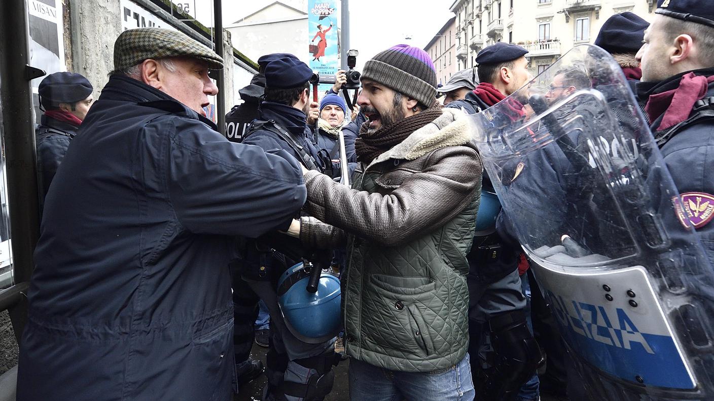 Momenti di tensione a Milano