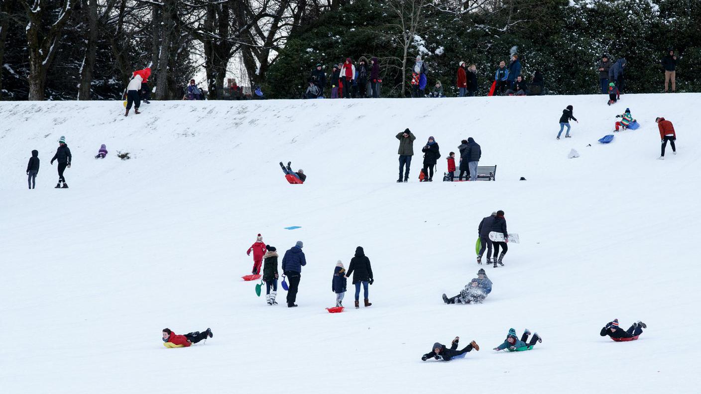 C'è anche chi approfitta della neve
