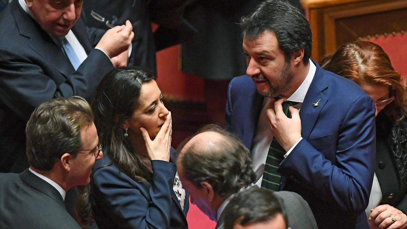 Matteo Salvini a Palazzo Madama