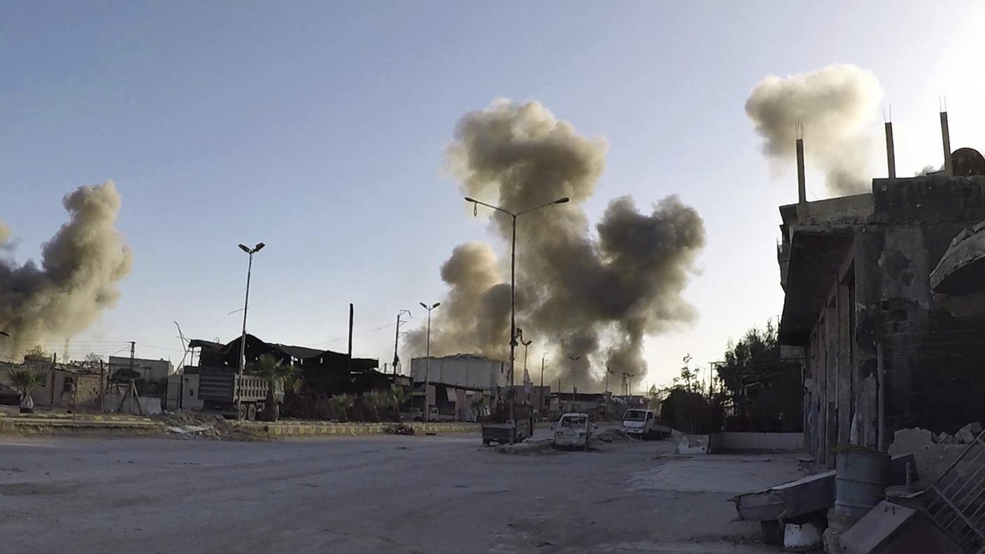 La città di Duma sarebbe stata bombardata sabato con armi chimiche