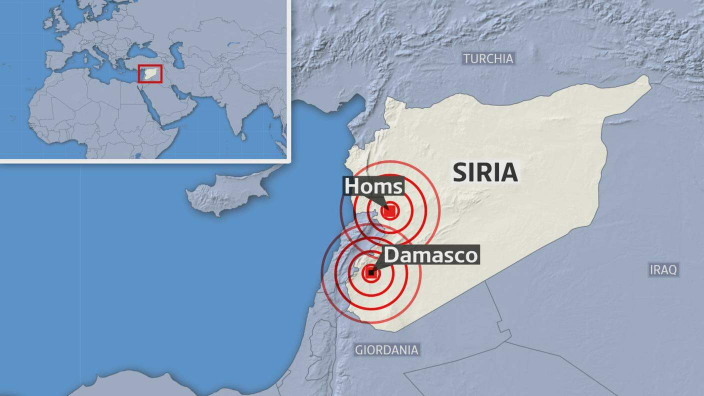 I tre siti presi di mira si trovano nei pressi di Damasco e di Homs