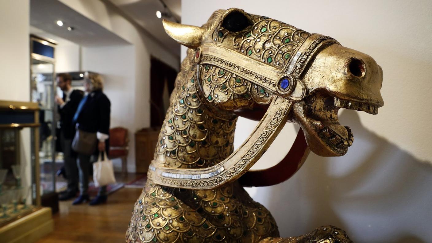 La statua raffigurante un cavallo