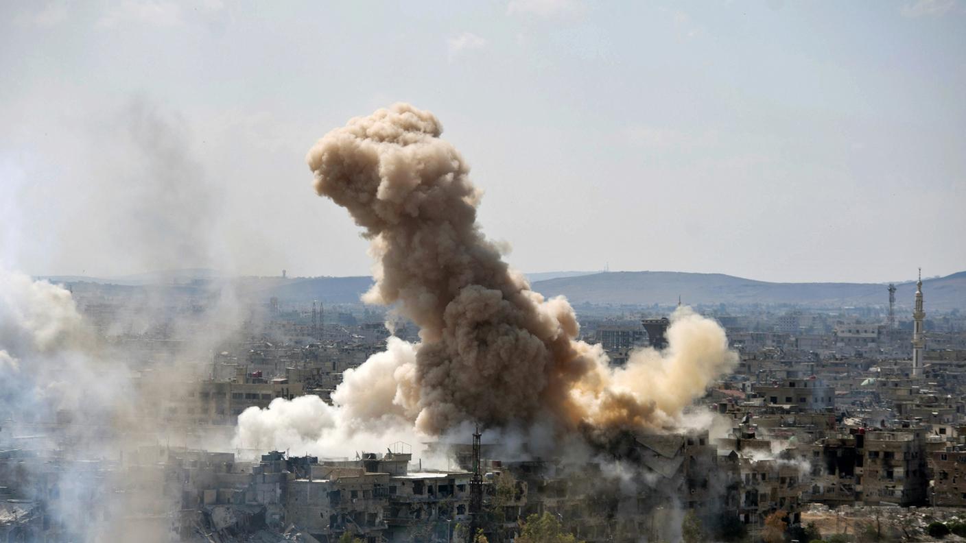 Le bombe di Assad sui quartieri sud della capitale Damasco