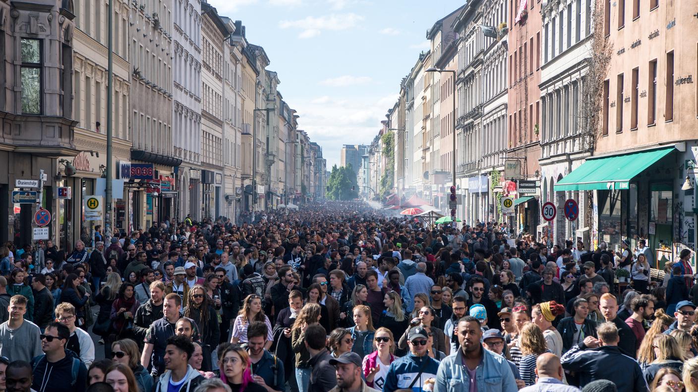 Nel quartiere Kreutzberg a Berlino