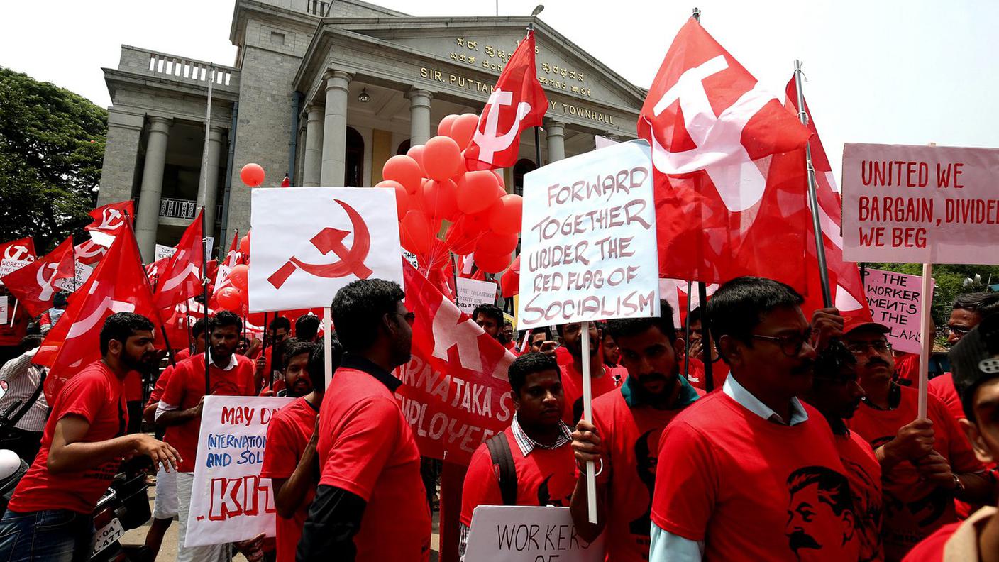 Rappresentanti dei lavoratori a Bangalore in India
