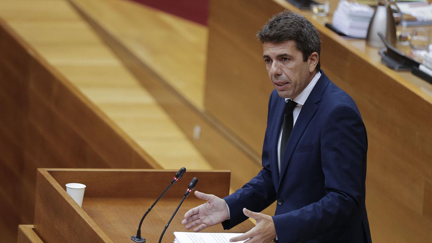 Il presidente della regione Valenciana Carlos Mazon