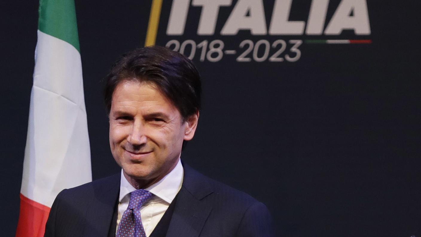 Il candidato premier Giuseppe Conte
