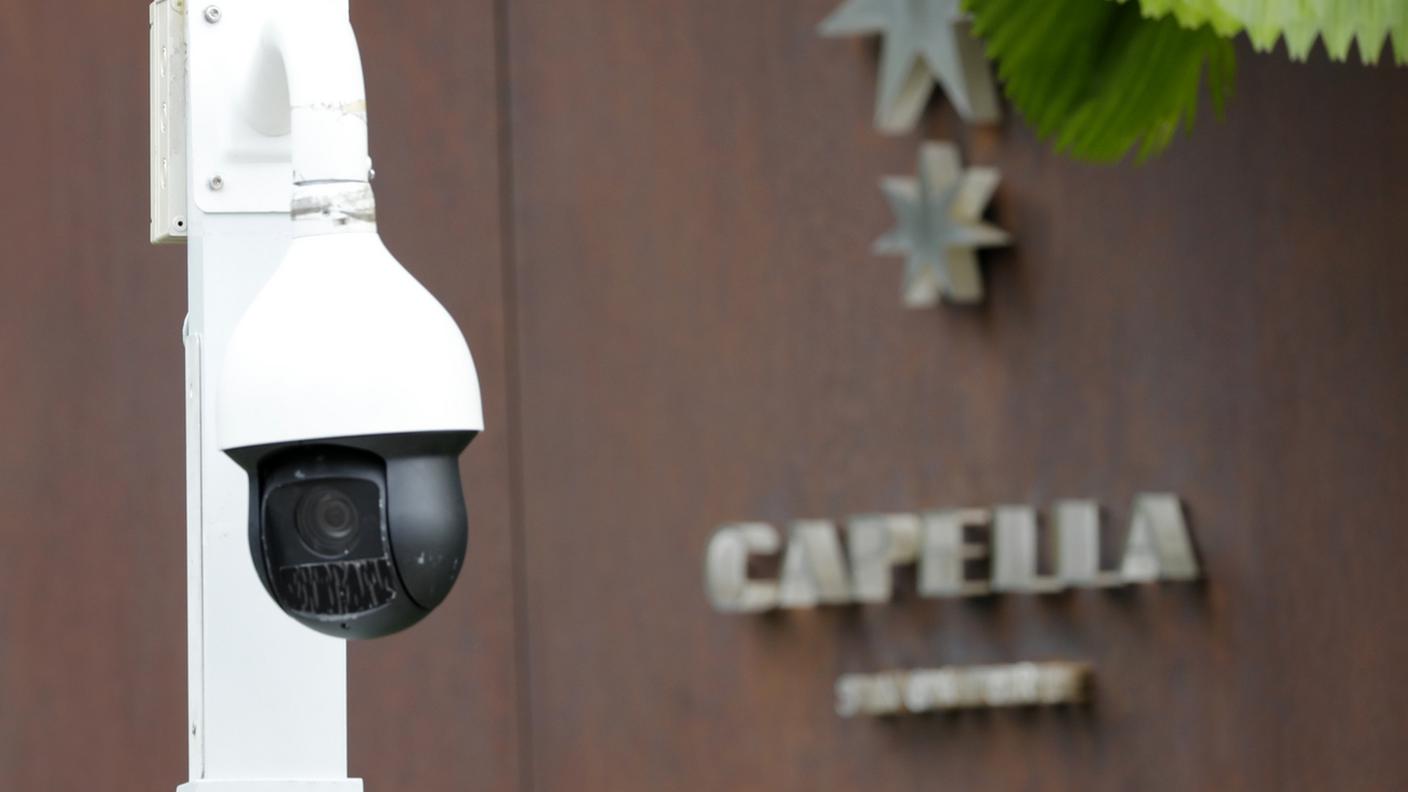 Telecamera di sicurezza installata per l'occasione