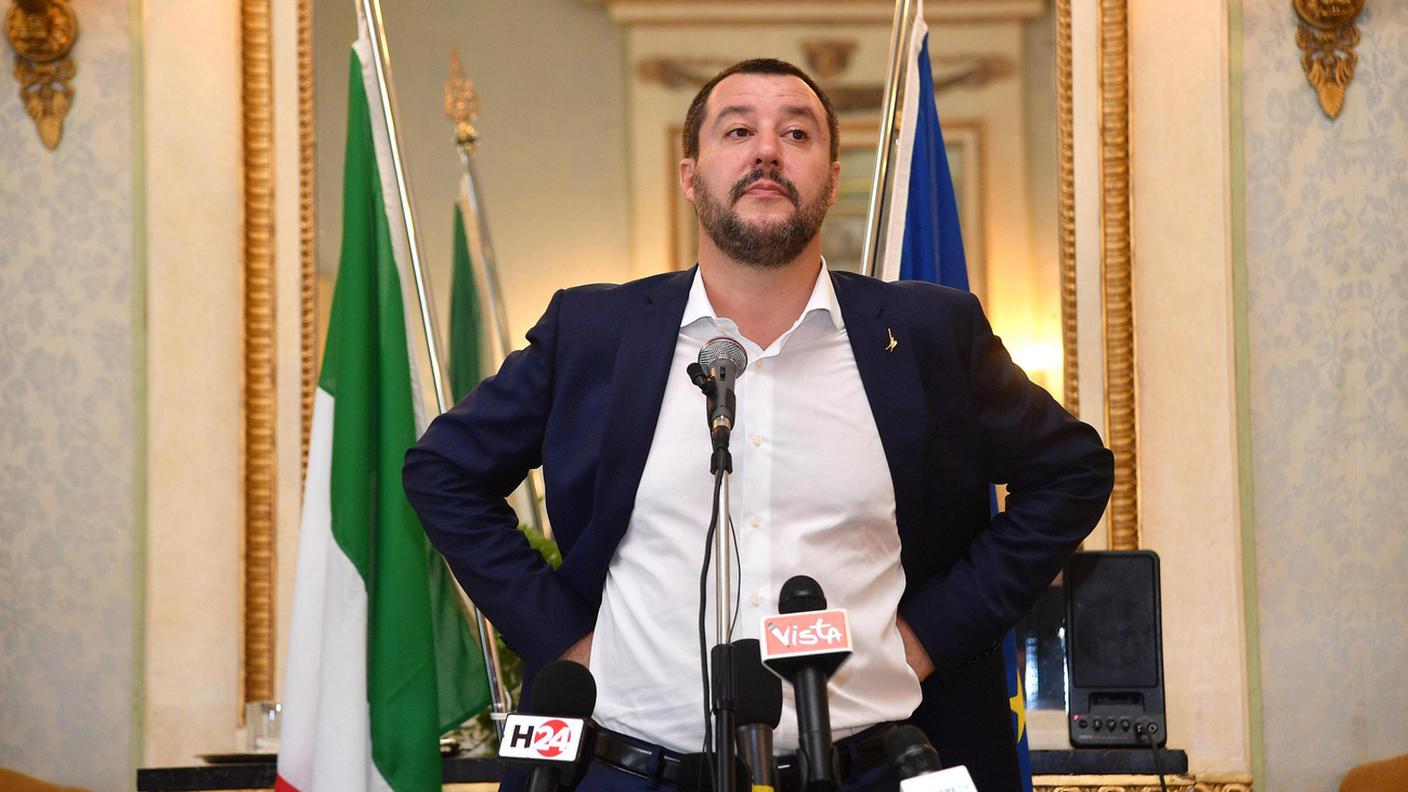 Matteo Salvini (Lega), ministro italiano dell'interno e vicepremier
