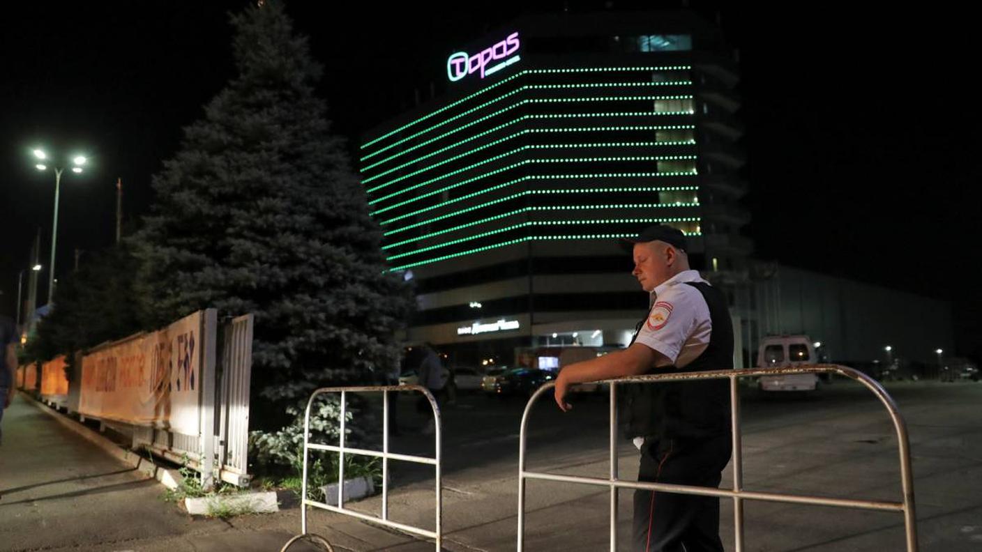 Il Topos Congress Hotel, evacuato per qualche ora.