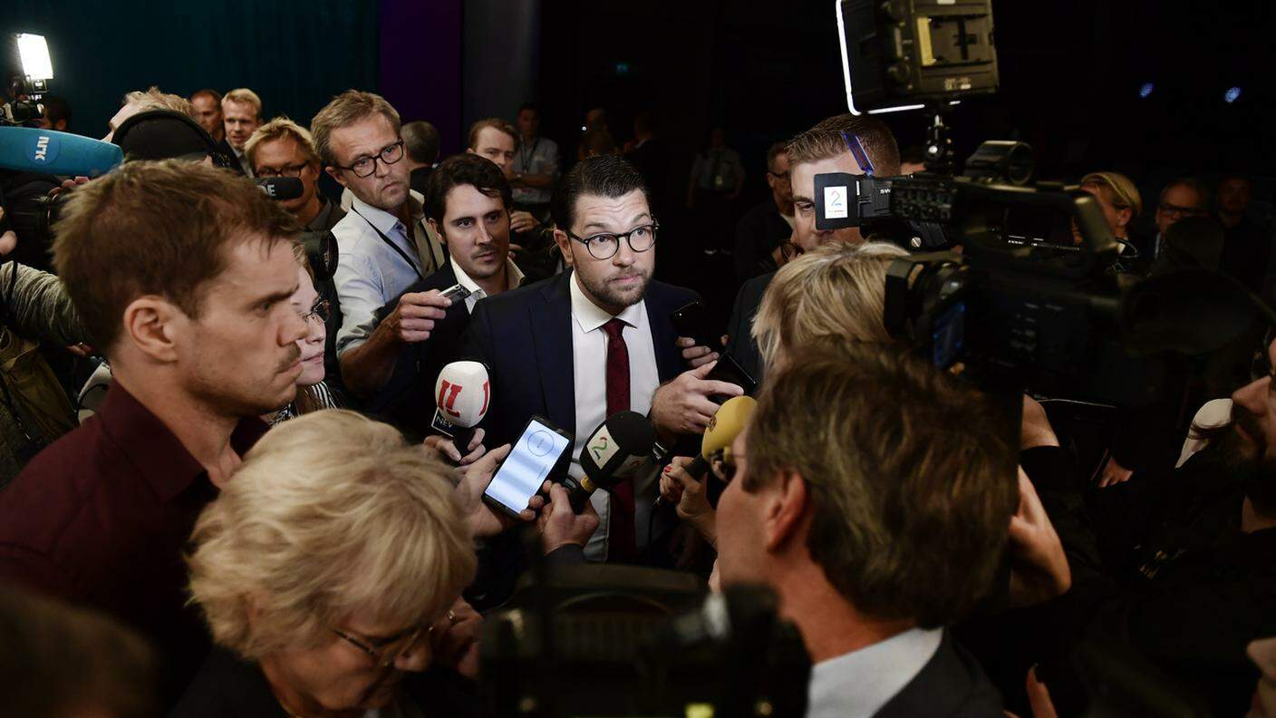 Jimmie Akesson, leader del partito di destra radicale Democratici svedesi