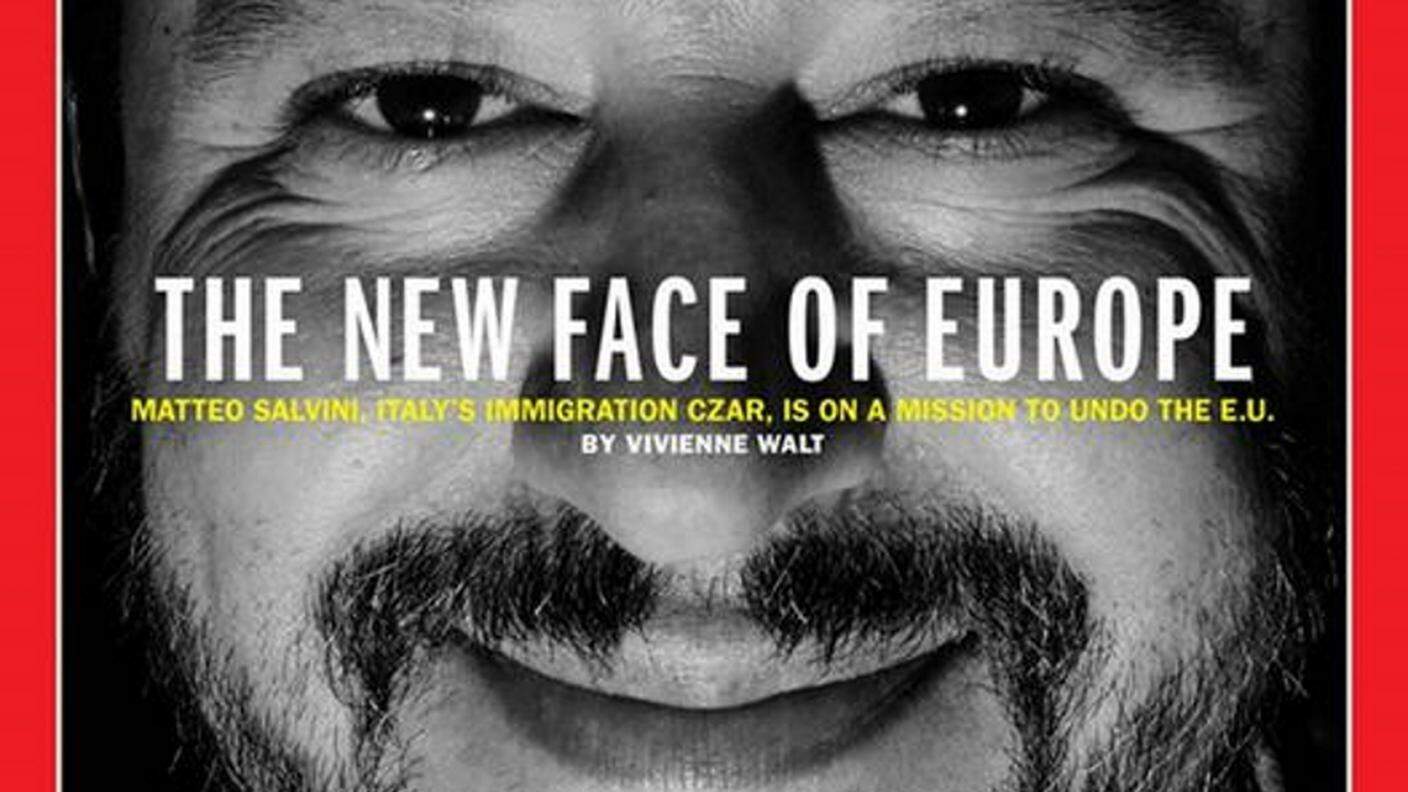 Il volto di Matteo Salvini troneggia sulla copertina di Time del 24 settembre